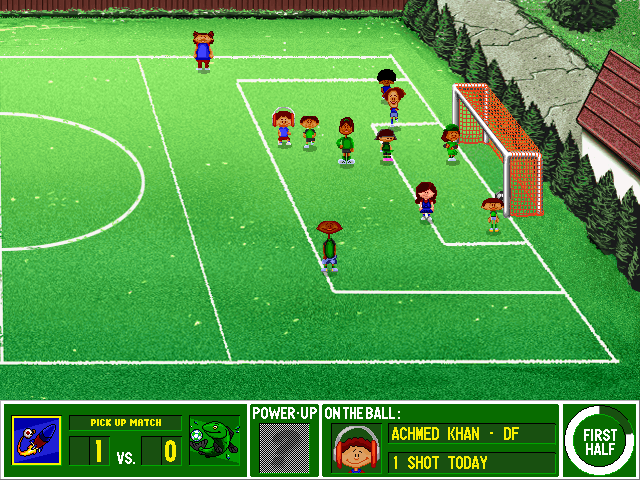 Backyard Soccer (Windows) screenshot: Thanks to Achmed... GOOOOOOOOOOOOOOOOOOOAL!