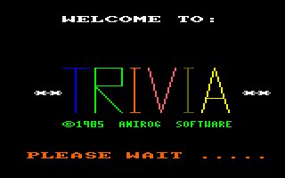 Trivia U.K. (Amstrad CPC) screenshot: Title Screen.