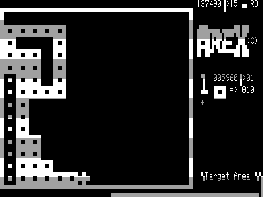 Arex (TRS-80) screenshot: Chased by a Ripper