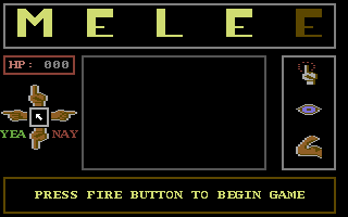 Melee (Commodore 64) screenshot: Title screen.