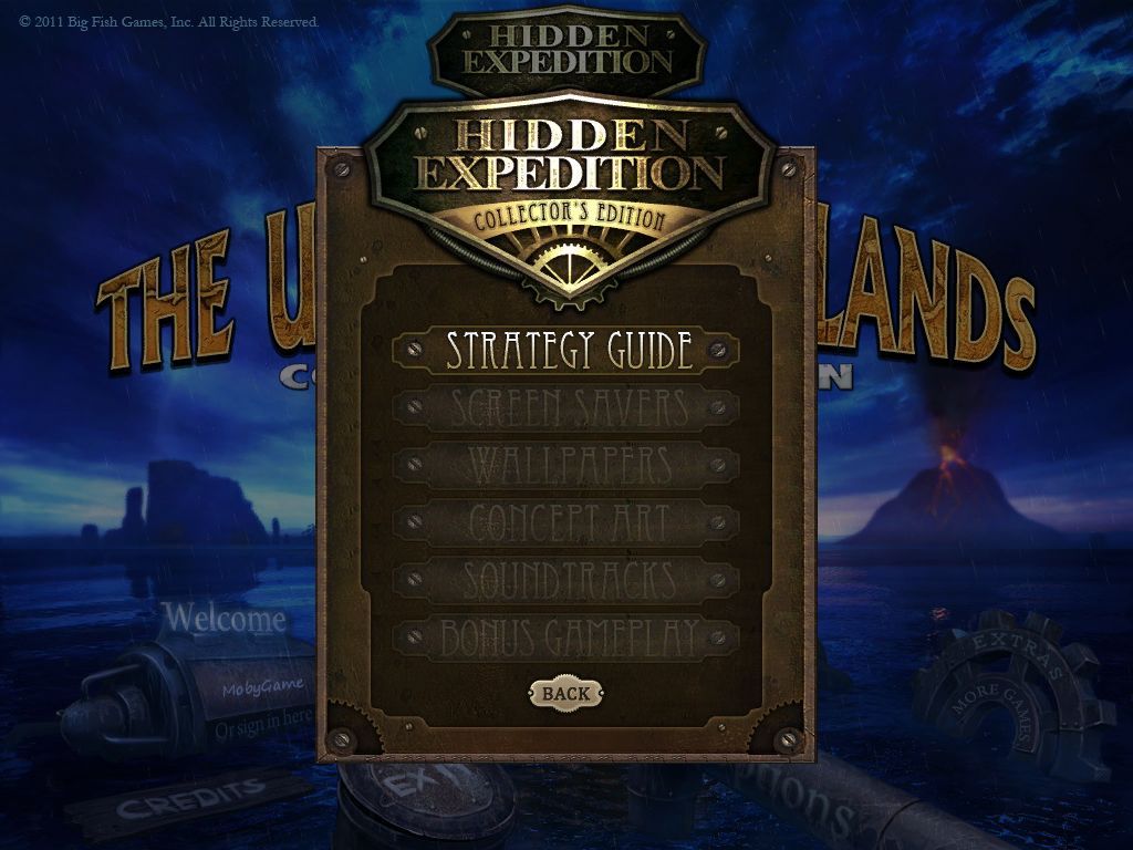 Hidden Expedition: The Uncharted Islands (Collector's Edition) (Windows) screenshot: All the extra content is locked until the full game has been completed