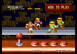Top Hunter: Roddy & Cathy (Arcade) screenshot: How to Play