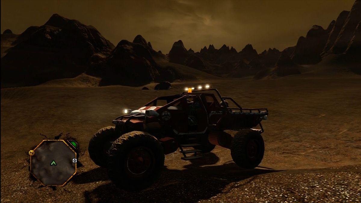 Red Faction: Guerrilla (Xbox 360) screenshot: Badlands sector. Nothing out here but dangerous Marauders.