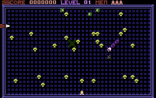 Spectipede (Commodore 16, Plus/4) screenshot: Let's Go.