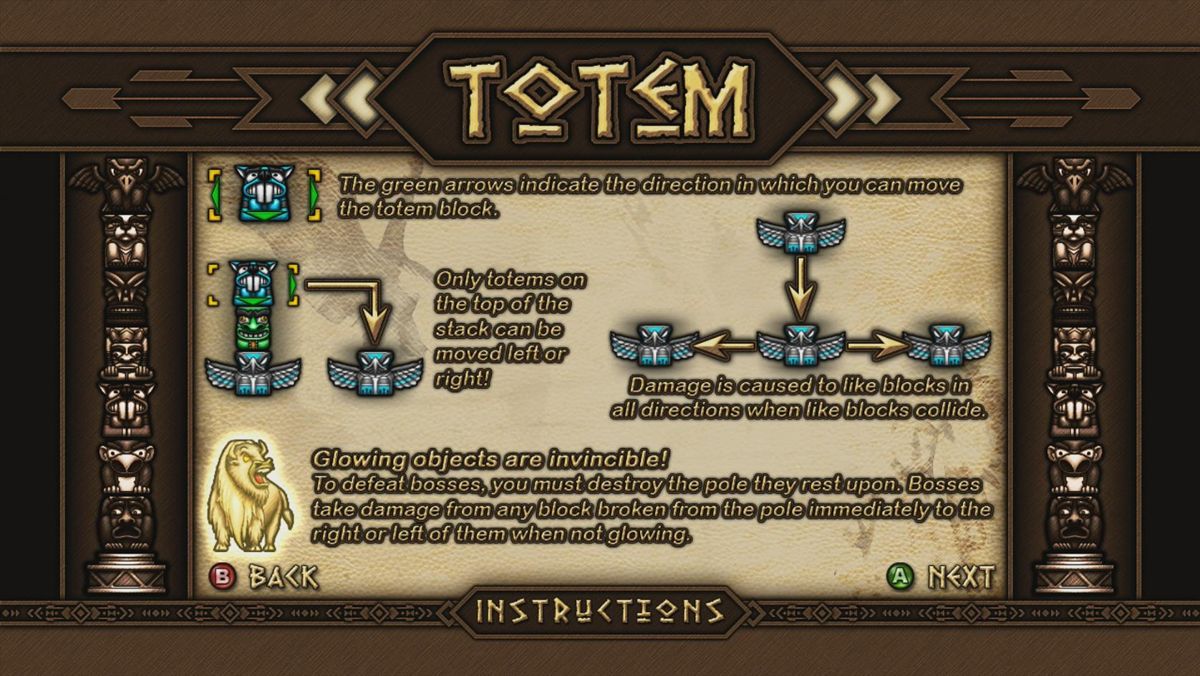 Totem (Xbox 360) screenshot: Instructions (Trial version)