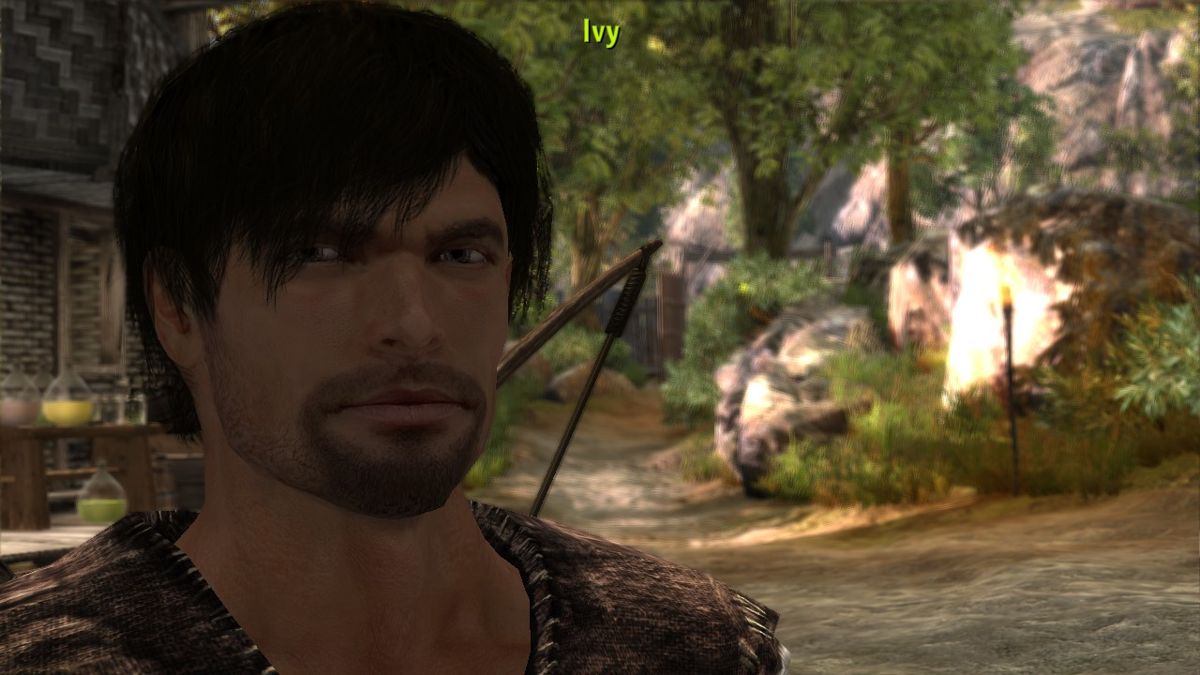 ArcaniA: Gothic 4 (Windows) screenshot: The close-ups shown of the main character's face when in dialogue with NPC's