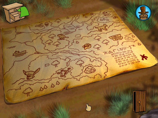 Hugo: The Secrets of the Forest (Windows) screenshot: The stage selection map screen.