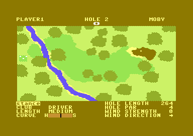 Maxi Golf (Commodore 64) screenshot: Hole 2