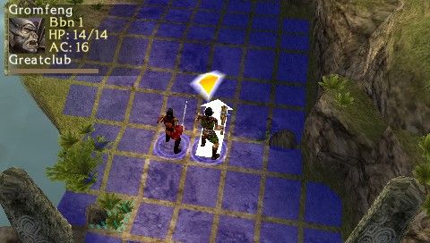 Dungeons & Dragons Tactics (PSP) screenshot: Moving in turns