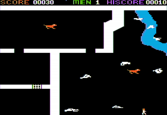 Bloodhound (Apple II) screenshot: Starting level 2