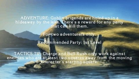 Dungeons & Dragons Tactics (PSP) screenshot: Starting an adventure