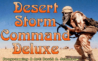 Desert Storm Command Deluxe (DOS) screenshot: title screen