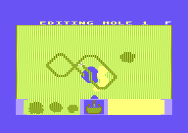 Maxi Golf (Commodore 64) screenshot: Designing a Hole