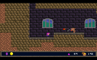 Jasper's Journeys (DOS) screenshot: A fireball-spitting creature.