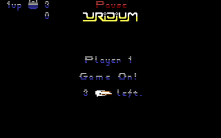 Uridium (DOS) screenshot: Game starts