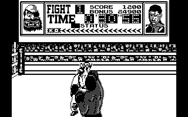 Frank Bruno's Boxing (DOS) screenshot: Socking it to Crusher