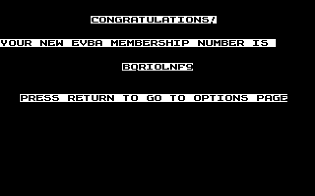 Frank Bruno's Boxing (DOS) screenshot: Frank Bruno Boxing uses codes instead of a save file
