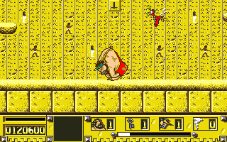 Les aventures de Carlos (DOS) screenshot: Dominating the floor as a bull