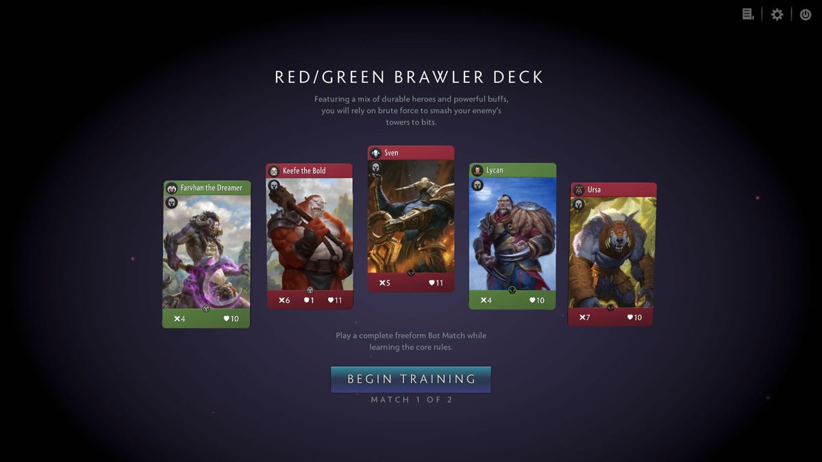 Artifact (Windows) screenshot: A starter deck