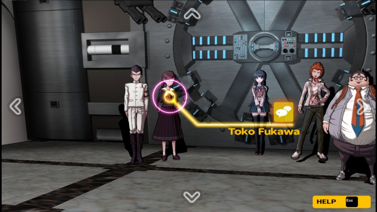 Danganronpa: Trigger Happy Havoc (Windows) screenshot: There are some people we can talk to here