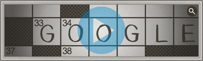 100th Anniversary of the Crossword Puzzle (Browser) screenshot: Click the blue circle to begin.