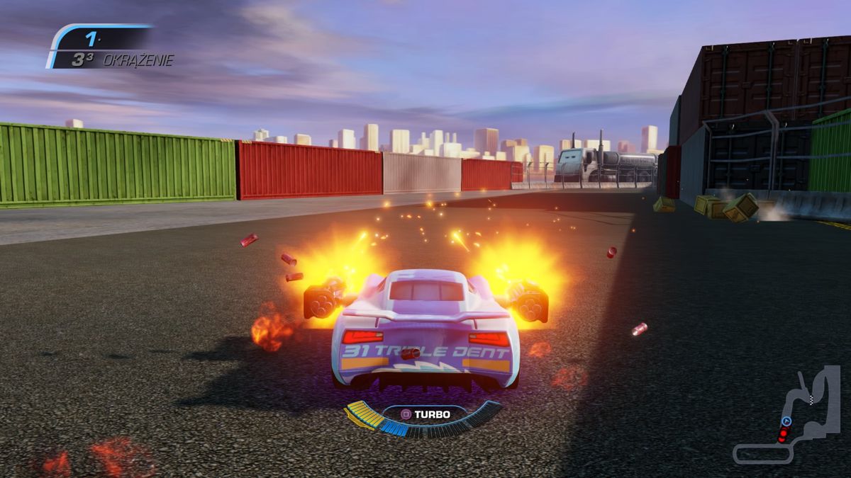 Disney•Pixar Cars 3: Driven to Win (PlayStation 4) screenshot: Machine gun