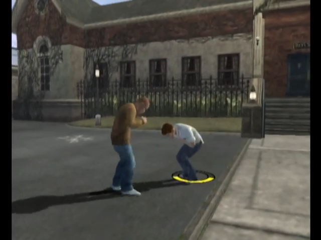 Bully: Scholarship Edition (Wii) screenshot: Fighting with bully