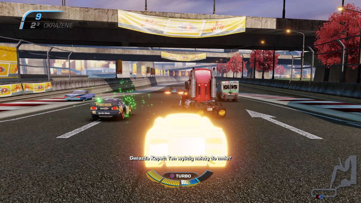 Disney•Pixar Cars 3: Driven to Win (PlayStation 4) screenshot: Got hit