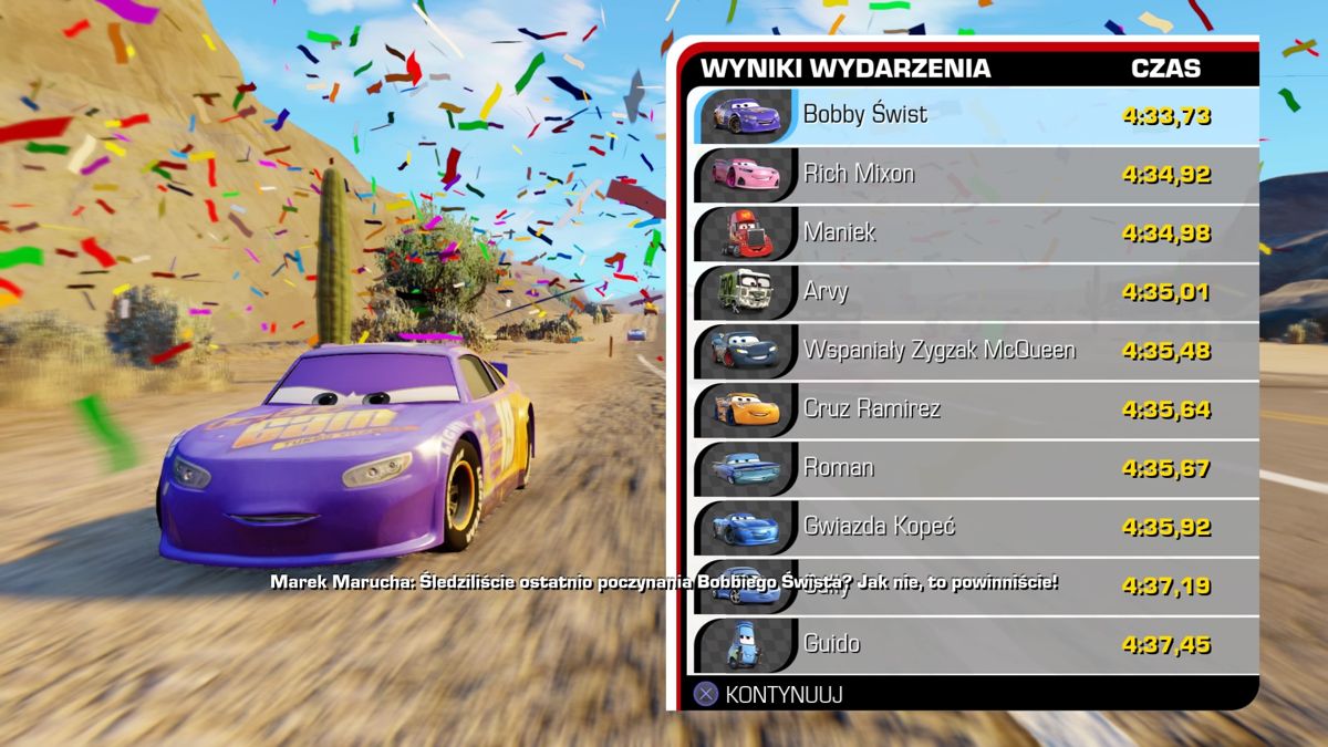 Disney•Pixar Cars 3: Driven to Win (PlayStation 4) screenshot: Standings