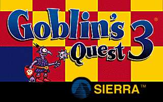 Goblins Quest 3 (DOS) screenshot: Title screen (US version).