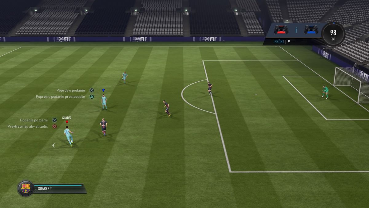 FIFA 18 (PlayStation 4) screenshot: Passing training