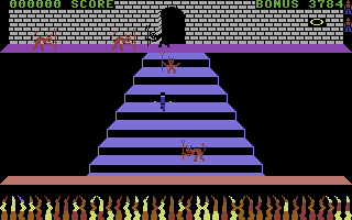 Mr Mephisto (Commodore 64) screenshot: Avoid the minions