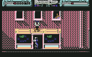 RoboCop (Commodore 64) screenshot: "Aaaaaiiiieeeeee"