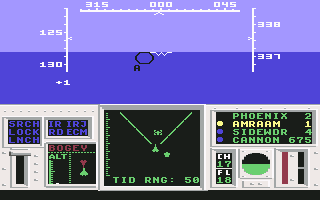 F-14 Tomcat (Commodore 64) screenshot: Target locked