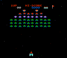 Screenshot of Galaxian (NES, 1979) - MobyGames