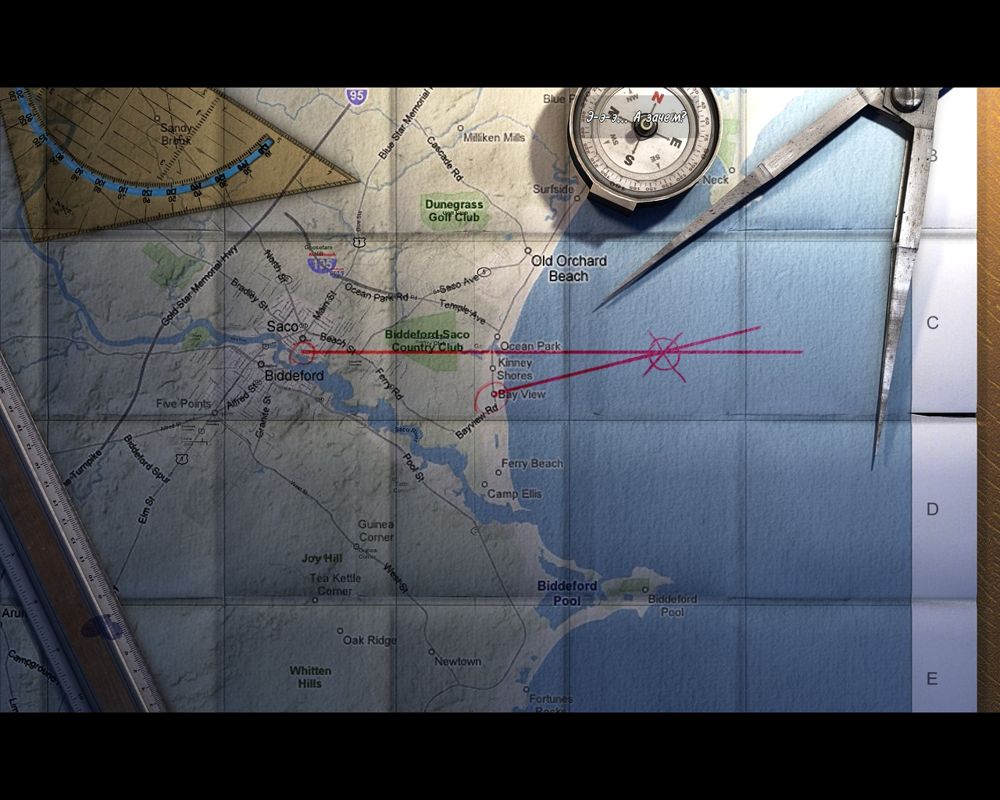 Black Mirror II: Reigning Evil (Windows) screenshot: Detecting the yacht of Reginald Borris