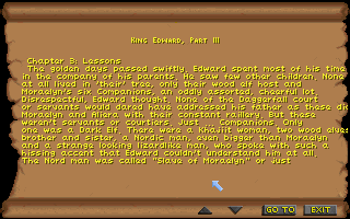 The Elder Scrolls: Daggerfall (Demo Version) (DOS) screenshot: Reading a book.