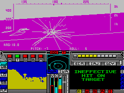 Project Stealth Fighter (ZX Spectrum) screenshot: On second thoughts, don't