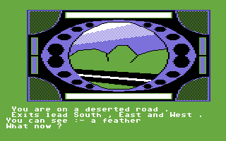 Zodiac / The Search for the Secret of Life (Commodore 64) screenshot: Zodiac: Start of your quest.