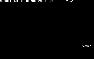 Trail West (Commodore 64) screenshot: Hunting.