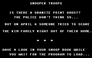 Snooper Troops (Commodore 64) screenshot: Your new case.