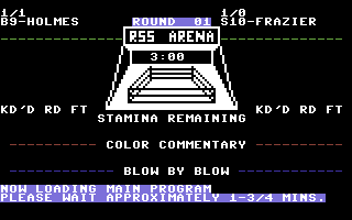 Ringside Seat (Commodore 64) screenshot: The ring.