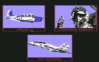 F-14 Tomcat (Commodore 64) screenshot: Main menu