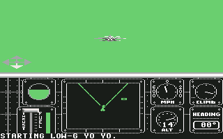 F-14 Tomcat (Commodore 64) screenshot: During a training mission ... we've to absolve several flight maneuvers