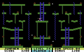 Screenshot of Jumpman (Commodore 64, 1983) - MobyGames