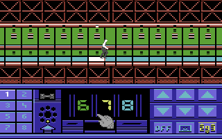 Impossible Mission II (Commodore 64) screenshot: Number puzzle.