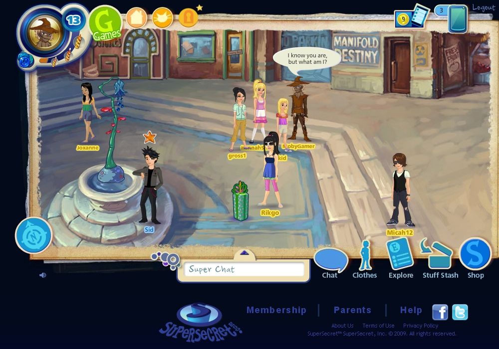 Screenshot of SuperSecret (Browser, 2009) - MobyGames