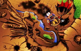 Goblins Quest 3 (DOS) screenshot: A scream, a puff of smoke, another cartoon cutscene.