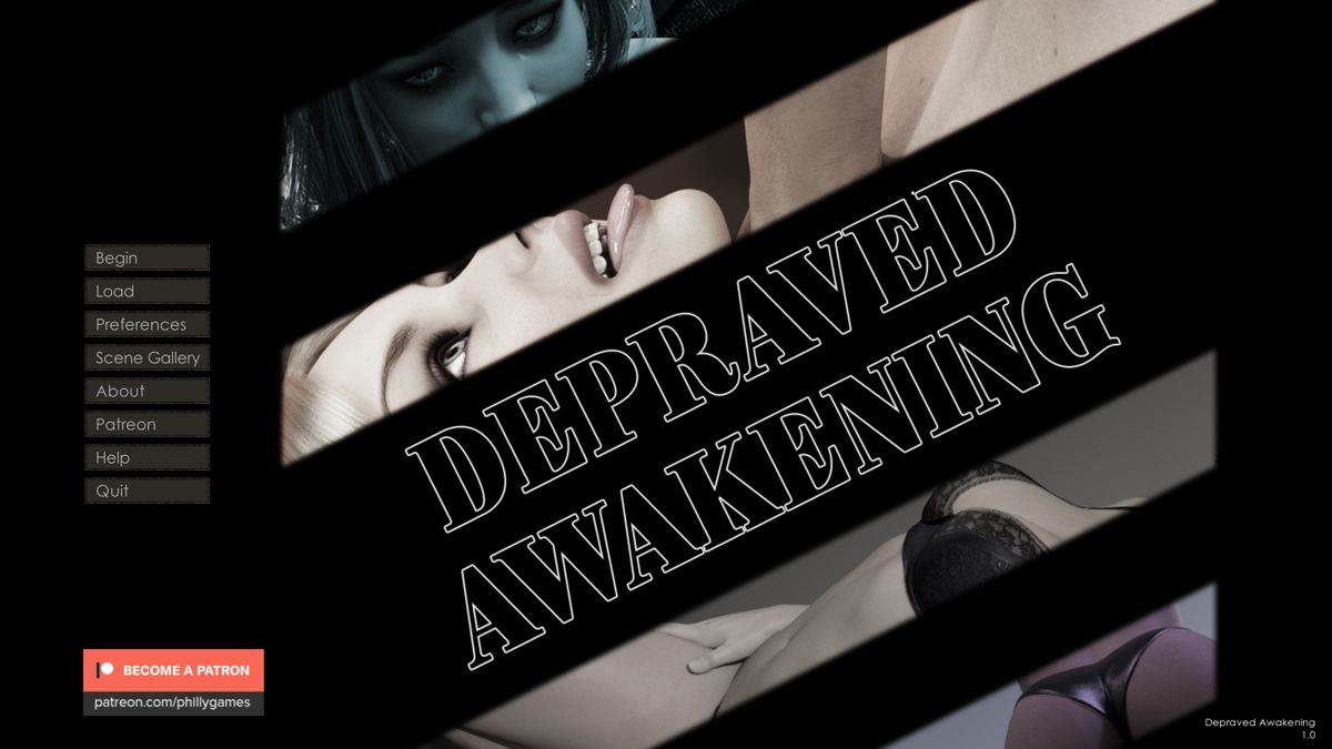 Depraved Awakening (Windows) screenshot: Main menu