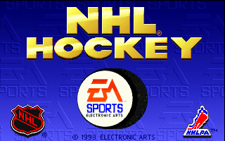 NHL Hockey (DOS) screenshot: Title screen